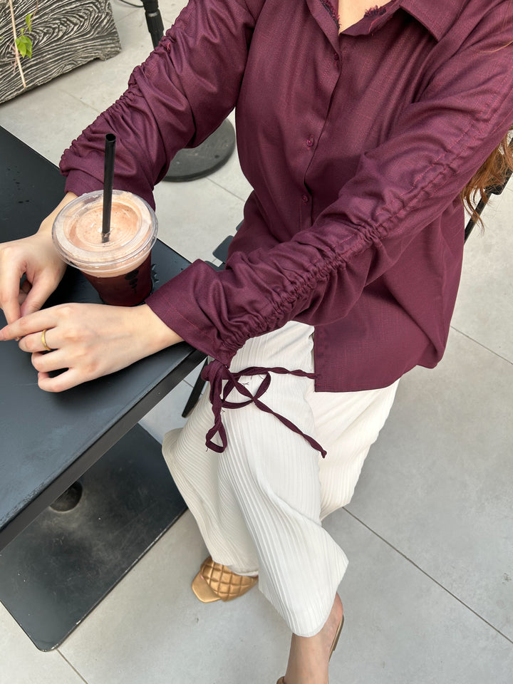 Wine Burgundy Oxford Shirt
