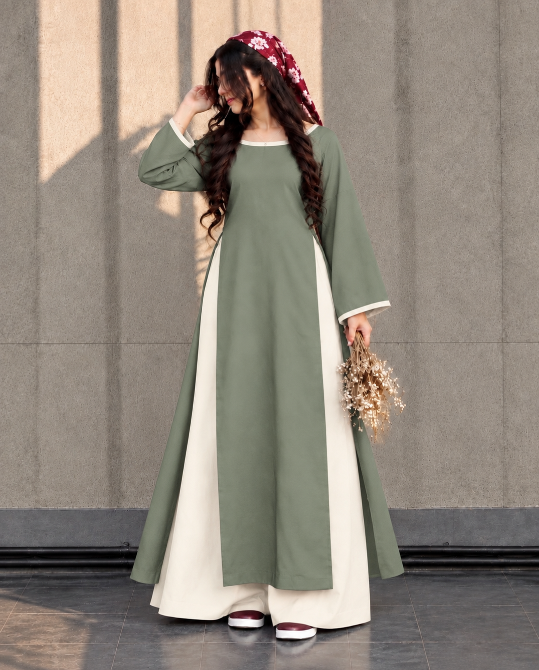 Matcha Creme Double Slit 2pc