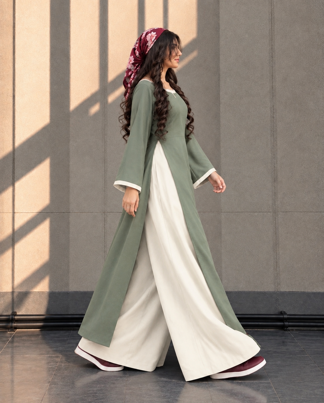 Matcha Creme Double Slit 2pc